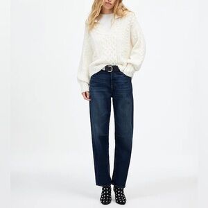 NWT Madewell The darted barrel-leg jean soft drape edition